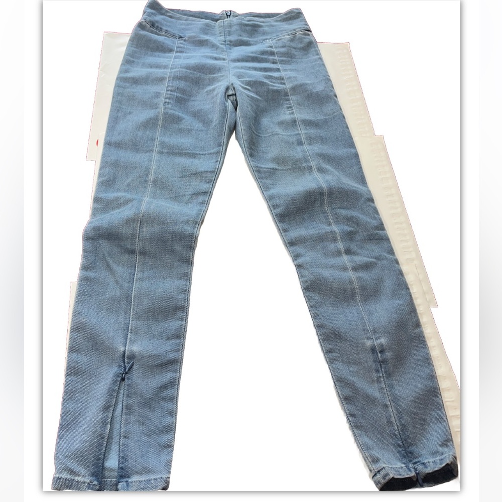 S By Malene Birger BLUE PANTS Adello Style, Front Ankle Zip Trousers 36 Back Zip